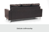 NNEDPE Sarantino Corner Sofa Couch with Chaise - Brown