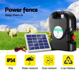 NNEDSZ 20km Electric Fence Energiser Solar Energizer Charger Farm Animal 1.2J