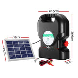 NNEDSZ 8km Electric Fence Energiser Solar Energizer Charger Farm Animal 0.3J