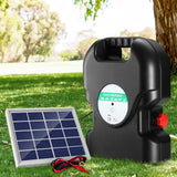 NNEDSZ 8km Electric Fence Energiser Solar Energizer Charger Farm Animal 0.3J