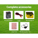 NNEDSZ 3km Solar Electric Fence Energiser Charger with 500M Tape and 25pcs Insulators