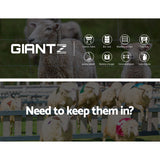 NNEDSZ 8km Solar Electric Fence Energiser Charger with 500M Tape and 25pcs Insulators