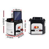 NNEDSZ 8km Solar Power Electric Fence Charger Energiser 0.3J White