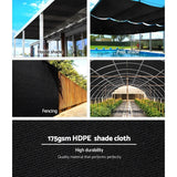 NNEDSZ 70% Sun Shade Cloth Shadecloth Sail Roll Mesh 1.83x10m 175gsm Black