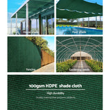 NNEDSZ 50% Sun Shade Cloth Shadecloth Sail Roll Mesh 3.66x20m 100gsm Green
