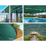NNEDSZ  3.66x20m 50% UV Shade Cloth Shadecloth Sail Garden Mesh Roll Outdoor Green