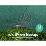 NNEDSZ  3.66x20m 50% UV Shade Cloth Shadecloth Sail Garden Mesh Roll Outdoor Green