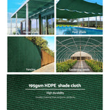 NNEDSZ 90% Sun Shade Cloth Shadecloth Sail Roll Mesh 3.66x20m 195gsm Green