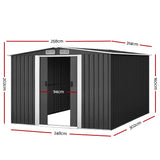 NNEDSZ Garden Shed Outdoor Storage Sheds Tool Workshop 2.58X3.14X2.02M