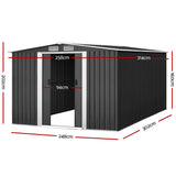 NNEDSZ Garden Shed Outdoor Storage Sheds Tool Workshop 2.58X3.14X2.02M with Base