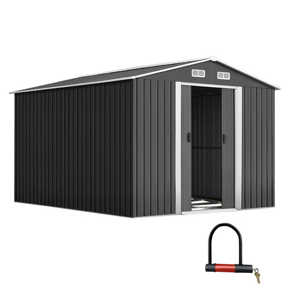 NNEDSZ Garden Shed Outdoor Storage Sheds Tool Workshop 2.6X3.89X2.02M with Base