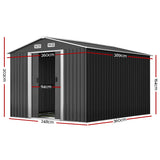 NNEDSZ Garden Shed Outdoor Storage Sheds Tool Workshop 2.6X3.89X2.02M with Base