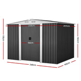 NNEDSZ Garden Shed Outdoor Storage Sheds Tool Workshop 2.58X2.07M with Base