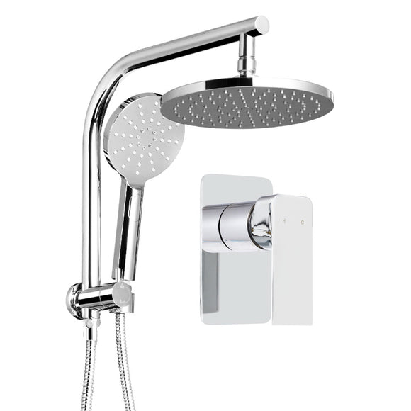 NNEDSZ WELS 9 Rain Shower Head Mixer Round Handheld High Pressure Wall Chrome