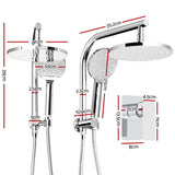 NNEDSZ WELS 9 Rain Shower Head Mixer Round Handheld High Pressure Wall Chrome