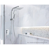 NNEDSZ Bathroom Mixer Tap Faucet Rain Shower head Set Hot And Cold Diverter DIY Chrome
