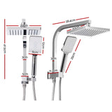 NNEDSZ 8 Rain Shower Head Set Square Handheld High Pressure Wall Chrome