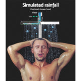 NNEDSZ 8 Rain Shower Head Set Square Handheld High Pressure Wall Chrome