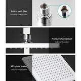 NNEDSZ 8 Rain Shower Head Set Square Handheld High Pressure Wall Chrome
