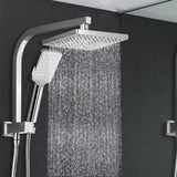 NNEDSZ 8 Rain Shower Head Set Square Handheld High Pressure Wall Chrome