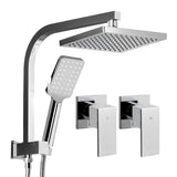 NNEDSZ WELS 8 Rain Shower Head Taps Square Handheld High Pressure Wall Chrome