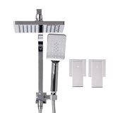 NNEDSZ WELS 8 Rain Shower Head Taps Square Handheld High Pressure Wall Chrome