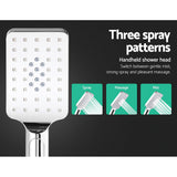 NNEDSZ WELS 8 Rain Shower Head Taps Square Handheld High Pressure Wall Chrome