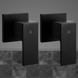 NNEDSZ Bathroom Taps Faucet Rain Shower Head Set Hot And Cold Diverter DIY Black