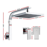NNEDSZ WElS 8 Rain Shower Head Taps Square High Pressure Wall Arm DIY Chrome