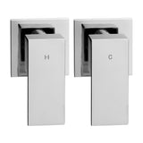 NNEDSZ WElS 8 Rain Shower Head Taps Square High Pressure Wall Arm DIY Chrome