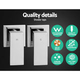 NNEDSZ WElS 8 Rain Shower Head Taps Square High Pressure Wall Arm DIY Chrome