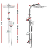 NNEDSZ WELS 10 Rain Shower Head Set Round Handheld High Pressure Wall Chrome