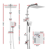 NNEDSZ WELS 10 Rain Shower Head Mixer Square Handheld High Pressure Wall Chrome