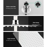 NNEDSZ WELS 10 Rain Shower Head Mixer Square Handheld High Pressure Wall Chrome