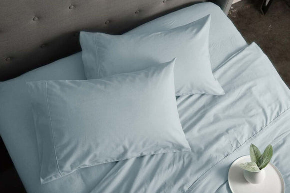NNEKG Luxury 160GSM Flannelette Bed Sheet Set (King Bed Teal)