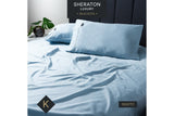 NNEKG Luxury Maison 1000TC Cotton Rich King Bed Sheet Set Pale Blue