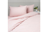 NNEKG Luxury Maison Linen Cotton Quilt Cover Set (King Dusty Pink)