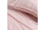 NNEKG Luxury Maison Linen Cotton Quilt Cover Set (Queen Dusty Pink)