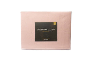 NNEKG Luxury Maison Linen Cotton Quilt Cover Set (Queen Dusty Pink)