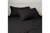 NNEKG Luxury Maison Linen Cotton Sheet Set (King Charcoal)