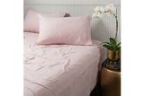NNEKG Luxury Maison Linen Cotton Sheet Set (King Dusty Pink)