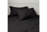 NNEKG Luxury Maison Linen Cotton Sheet Set (Queen Charcoal)