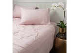 NNEKG Luxury Maison Linen Cotton Sheet Set (Queen Dusty Pink)