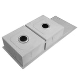 NNEDSZ 111cm x 45cm Stainless Steel Kitchen Sink Under/Top/Flush Mount Silver