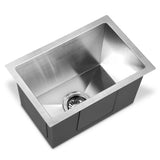 NNEDSZ Stainless Steel Kitchen Sink 450X300MM Under/Topmount Sinks Laundry Bowl Silver