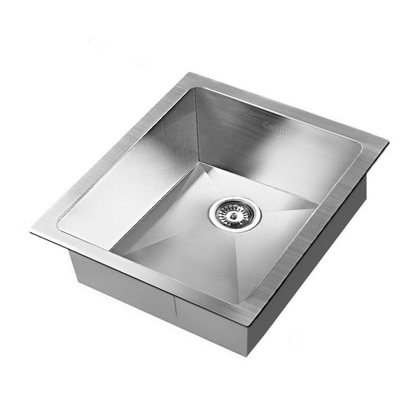 NNEDSZ Stainless Steel Kitchen Sink 390X450MM Under/Topmount Sinks Laundry Bowl Silver