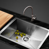 NNEDSZ Stainless Steel Kitchen Sink 510X450MM Under/Topmount Sinks Laundry Bowl Silver
