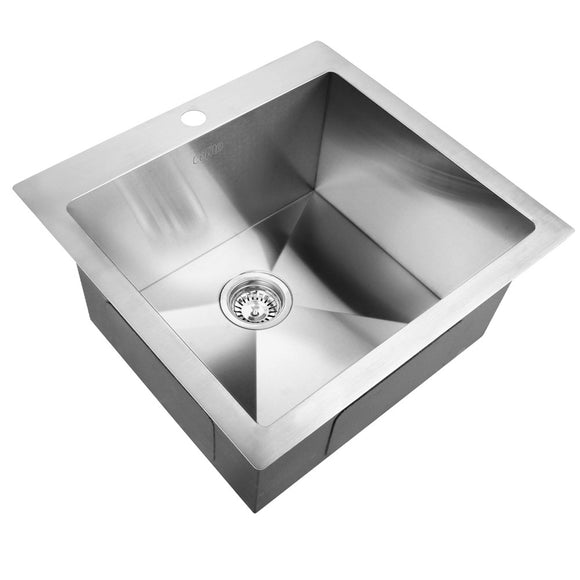 NNEDSZ Stainless Steel Kitchen Sink 530X500MM Under/Topmount Sinks Laundry Bowl Silver
