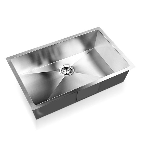 NNEDSZ Stainless Steel Kitchen Sink 700X450MM Under/Topmount Sinks Laundry Bowl Silver