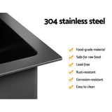 NNEDSZ Stainless Steel Kitchen Sink 510X450MM Under/Topmount Sinks Laundry Bowl Black